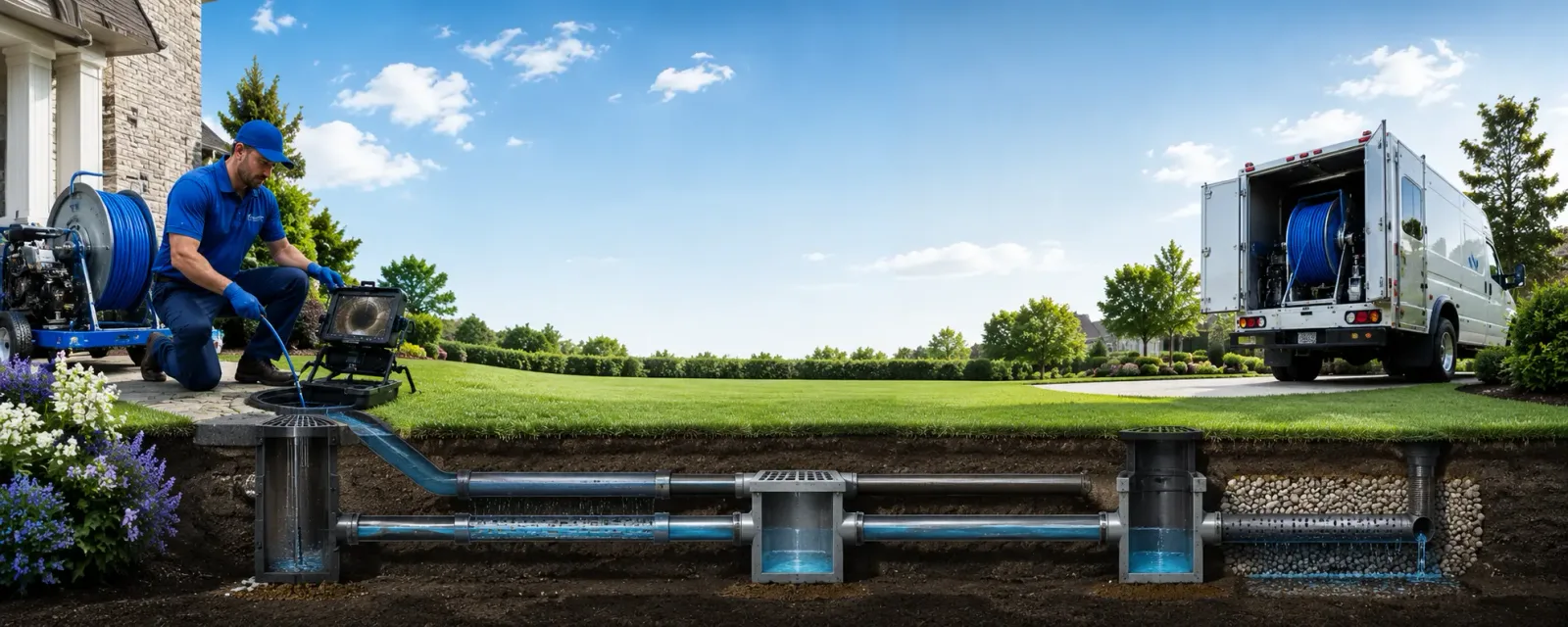 Outdoor drain cleaning information for Long Branch, TX